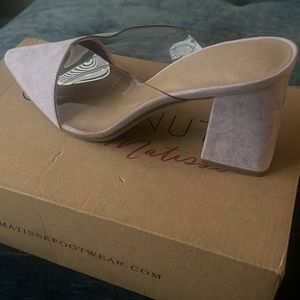 Coconuts by Matisse lavender Shauna heels, never worn